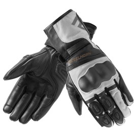 REBELHORN Patrol Long Leder Motorradhandschuhe für Männer Superfabric Panels und Fingerkappen Belüftung Flexible Elemente Touchscreen Friendly Pads