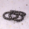 CHENYUE Natural Mosaic Black Shell Gemstone 10mm Round Beads Stretch