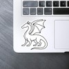 Medium 100mm 'Dragon Outline' Permanent Sticker Decal for Cars/Windows/Bins/Walls etc