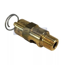 Conrader 50 PSI BRASS SAFETY PRESSURE RELIEF POP OFF VALVE, AIR TANK, COMPRESSOR, 1/8"