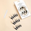 MISUD Press on Nails Long Stiletto Fake Nails Glossy Glue