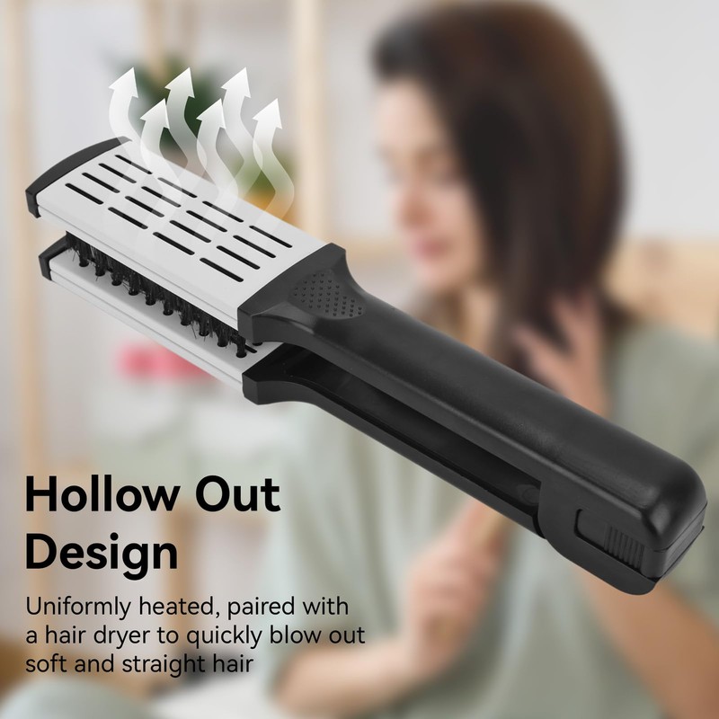 Peine alisador, cepillo de pelo con abrazadera de secado rápido