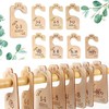 8 Pcs Wooden Baby Closet Dividers, CAASFOOY Wooden Newborn Wardrobe