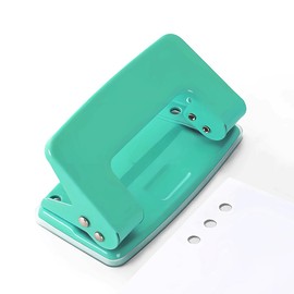2-Hole Punch Heavy Duty Paper Hole Puncher Tool, Hand Held Office Punching 20 Sheets Puncher Capacity