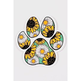 Cute Flower Paw Car Sticker Decals Vehicle Truck Bumper Window Wall Mirror Decoration 5"