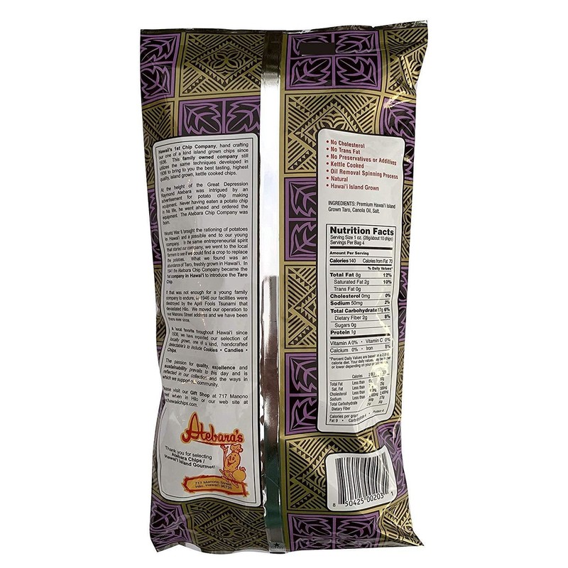 Atabera's Atebara's Hawaii Island Taro Chips