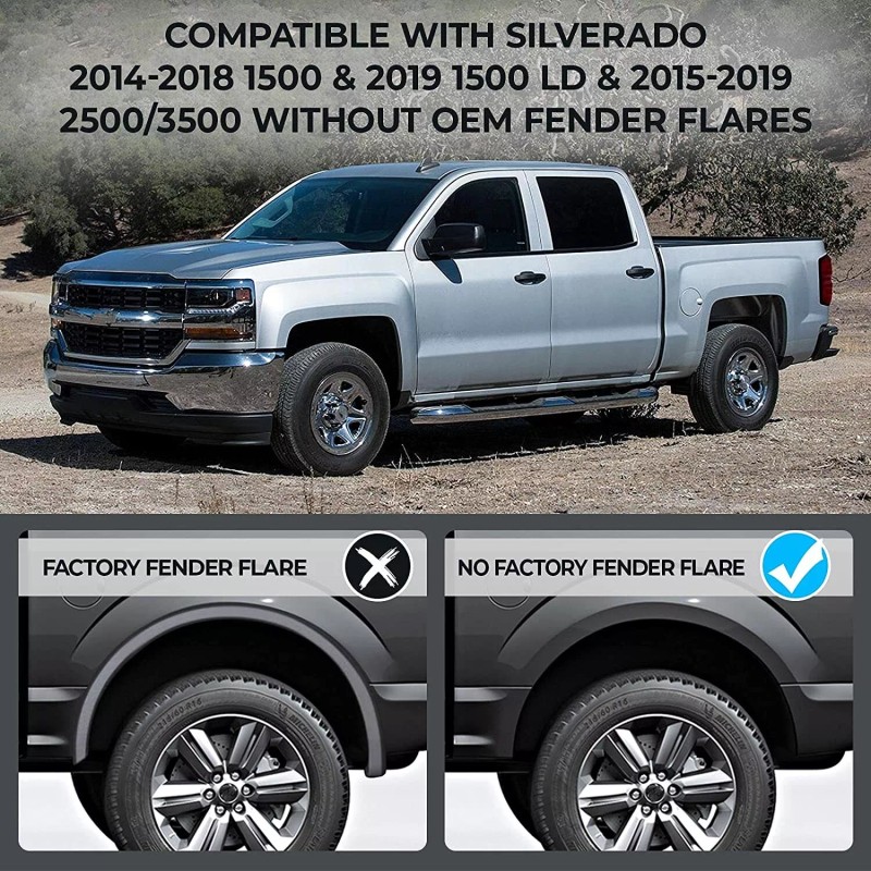 SDeelCase Front Rear Factory Style Mud Guards Splash Flaps Set
