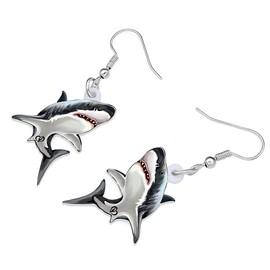RAIDIN Cute Acrylic Marine Animal Whale Shark Dangle Earrings for Women Hypoallergenic Earrings Whale Shark Jewelry for Gifts Party(Flint)