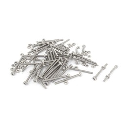 TOP-VIGOR 50Pcs Hexagon Socket Head Cap Screws, M2 x 25mm 304 Stainless Steel Replacement Machine Fastener Screws for Bicycle Motorcycle Repair, Professionals Landlords Repairmen