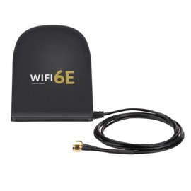 Bingfu WiFi 6E Tri-Band Antenna 2.4GHz 5GHz 6GHz, 8dBi MIMO Antenna with Magnetic Base, 2m Cable, RP-SMA Connector for WiFi Routers, Smart Homes, Offices, Enhanced Signal Reception, Black