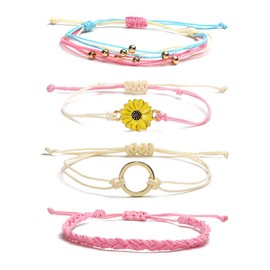 Summer Bracelets for Women Boho Beach Adjustable Bracelets Summer Accessories Jewelry Trendy Stuff Gifts for Women 2024