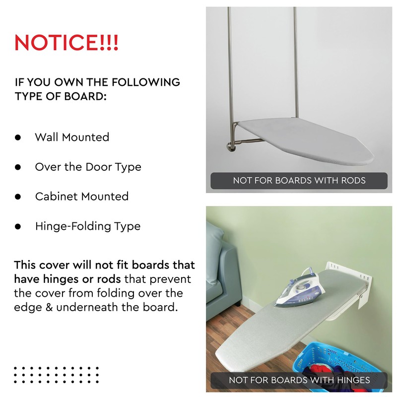 Encasa XO Ironing Board Cover and Pad 42"x14" - 4mm