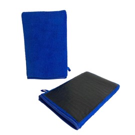 bridporio 2 Piece Set Iron Powder Removal Gloves, Car Wash Gloves, Microfiber Cloth, Quick Drying, Washable, Reusable Car Wash, Towel, Iron Powder Remover, Hand Wash, Professional, Commercial Gloves,