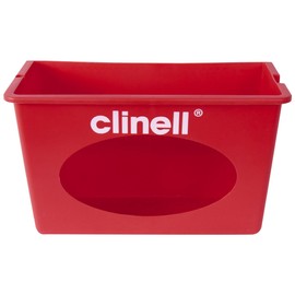 Clinell Wall Mount Dispenser - Wipe Dispenser - Easy to Clean, Ideal for Hospitals and Care Homes - Red