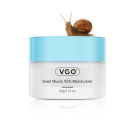 VGO Snail Mucin 92% Face Moisturizer – Anti-Wrinkle, Skin Repair & Hydrating Face Cream with Ceramide & Vitamin E, Made in USA,1.76 oz