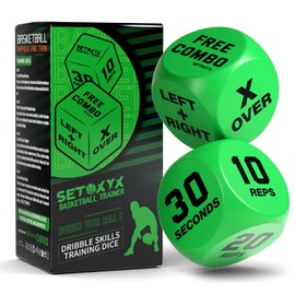 SETOXYX Basketball Dribble Training Dice Set - Basketball Training Equipment - Basketball Party Favors,Dribble Skills Training for Beginner from 0 to 1,Basketball Gift for Teens and Kids
