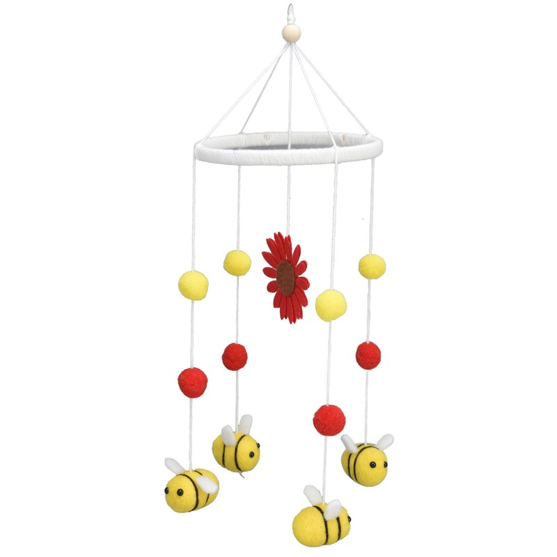Baby Nursery Mobile Crib Hanging Mobile Decor with Honey Bee