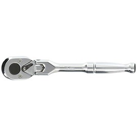 Koken 3/8 (9.5 mm) SQ. Oscillating Ratchet Handle (Short/Polished Grip), Total Length: 6.9 inches (175 mm), 3774PS