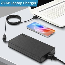PAEBAI+ 230W Laptop Charger for Lenovo Legion 5 7 5P C7 S7 Y540 Y545 Y740 Y730 Y900 Y910 Y920 Y7000, Thinkpad P73 P53 P72 P52 P71 P51 P70, 20V 11.5A Slim Tip AC Adapter Power Cord
