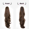 XIXISNOW Curly Ponytail Extension for Women 24'' Synthetic Heat Resistant