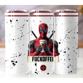 Handmade Deadpool Sarcastic Coffee Tumbler 20oz Stainless Steel Funny Red Superhero Cup