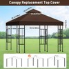 10x10 Canopy Replacement top Double Tiered Polyester Replacement Canopy for