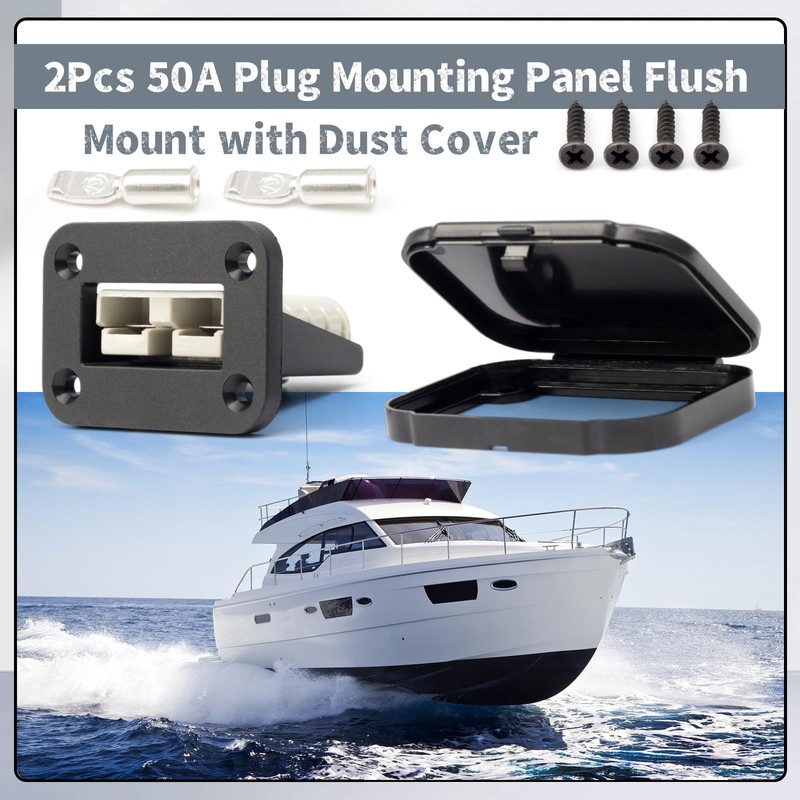 Erchon 50A Plug Mounting Panel with Dust Cover Compatible with