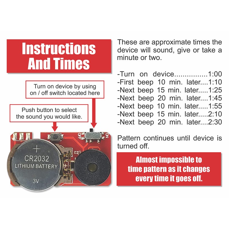 Larkmo Funny Hidden Annoying Beeper Office Prank Devices, Hidden Noise