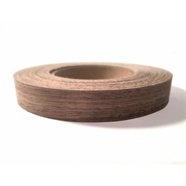 Edge Supply Walnut 3/4 in x 50 ft Roll – Pre-Glued Iron On Wood Veneer Tape – Wood Veneer Edge Banding Tape with Hot Melt Adhesive, Smooth Sanded Finish Ideal for Furniture & DIY, Made in USA