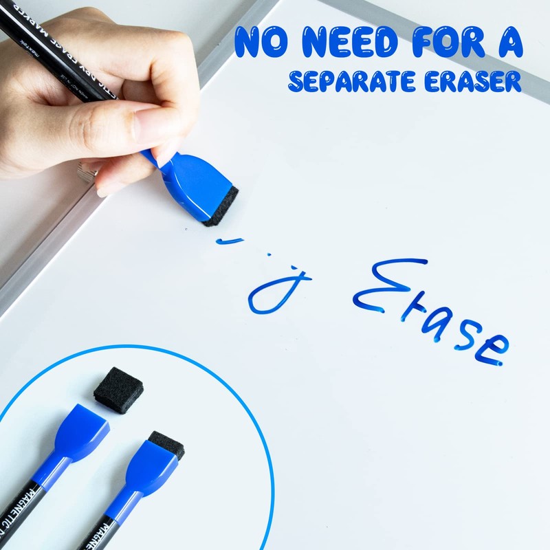 maxtek Whiteboard Pens Magentic, Fine Tip Dry Wipe Pens, Assorted