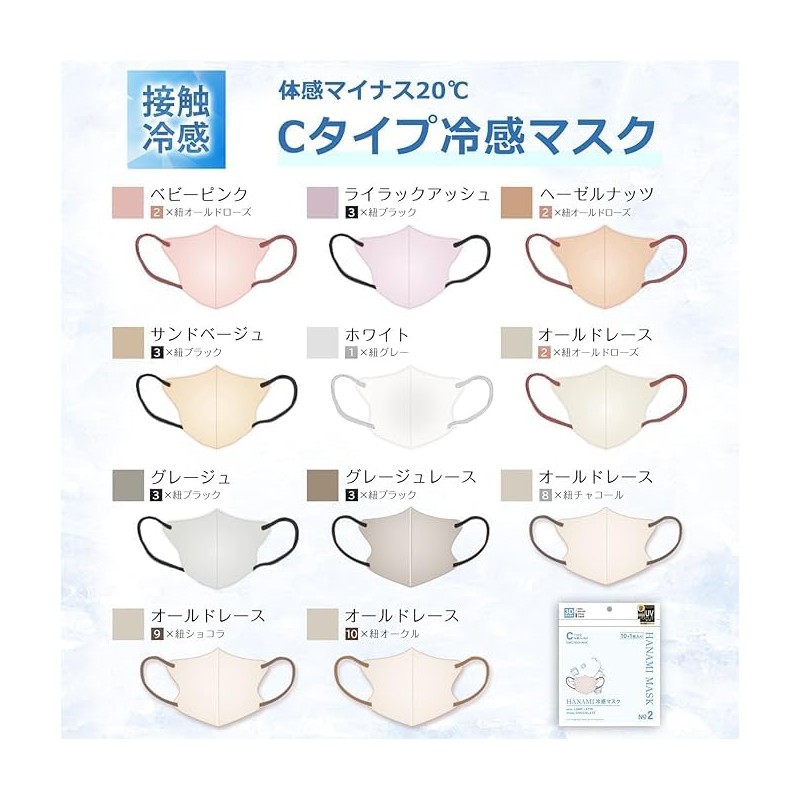 [ｌｉｂｅｒ] 2025春夏向け cicibella 冷感マスク シシベラマスク バイカラーマスク 不織布 立体マスク 花粉対策 3dマスク