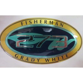 GRADY WHITE OEM 273 FISHERMAN HULL NAME DECAL (2-3/4" x 5") #10-0409