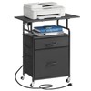 Printer Stand, Printer Table with Drawers, Mobile Filing Cabinet with
