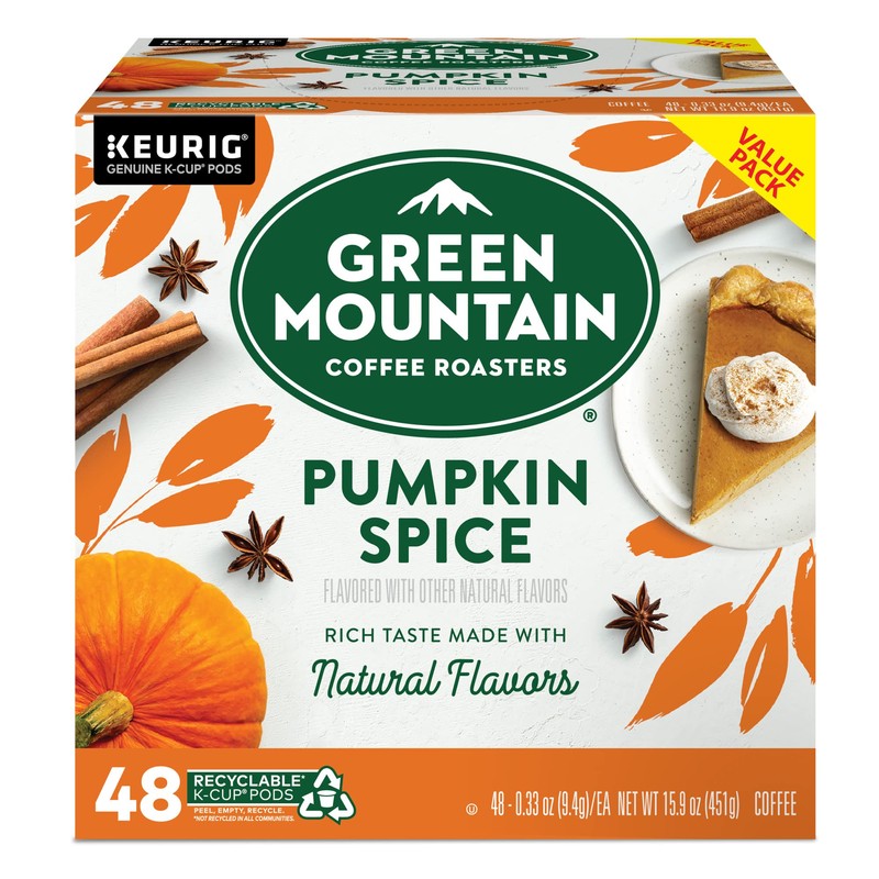 Green Mountain Coffee Roasters Pumpkin Spice Coffee, Keurig Single Serve