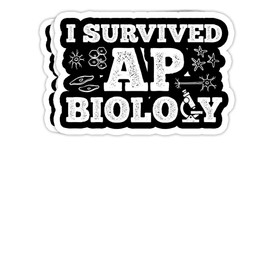 Generic I Survived AP Biology AP Bio Exam- 4x3 Vinyl Stickers, Laptop Decal, Water Bottle Sticker (Set of 3)