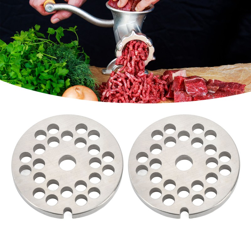 2pcs Meat Grinder Plate Disc Blade Sharpness Blade Rustproof Reusable