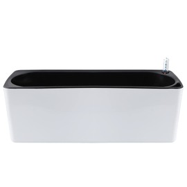 Skelang 2-Pack Self Watering Planter, Rectangle Flower Pot with Water Level Indicator, Window Gardening Box for Indoor Plants, Succulent, Sprout, Pepper