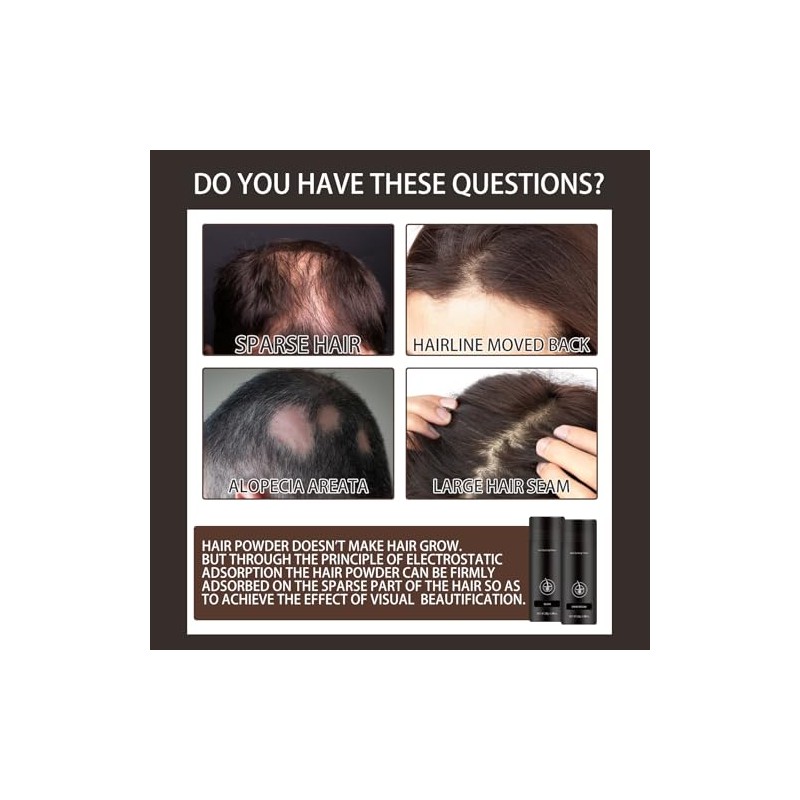 Polvo De Fibras Capilares Para Cabello Ralo, Relleno Instantneo Para