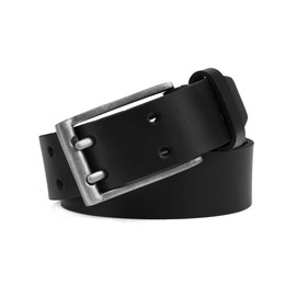 Timberland Big Boy's Leather Belt for Kids Accessory, black (double Prong), Large