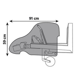 AutoScheich® Universal Protective Cover for Trailer Tow Bar Overrun Device Coupling Caravan Towing Hitch Cover
