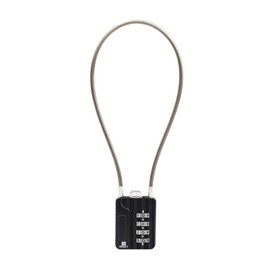 RESET -200 4-Digit Combination Lock with 30 cm Wire Rope, High Security Lock, Suitable for Luggage, Gun Case, Tool Box, Helmet, 1 Pack