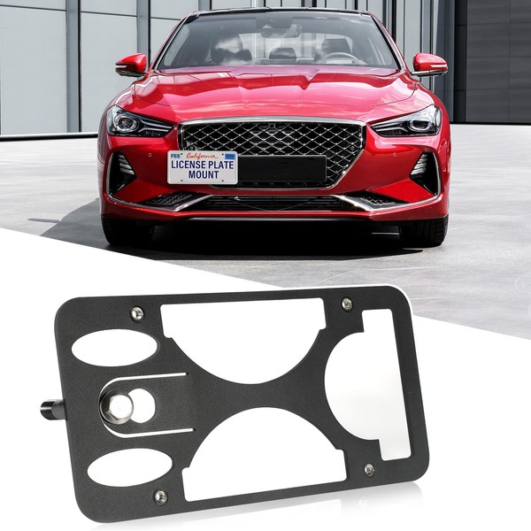 No Drill Front Bumper License Plate Mount Compatible with Genesis