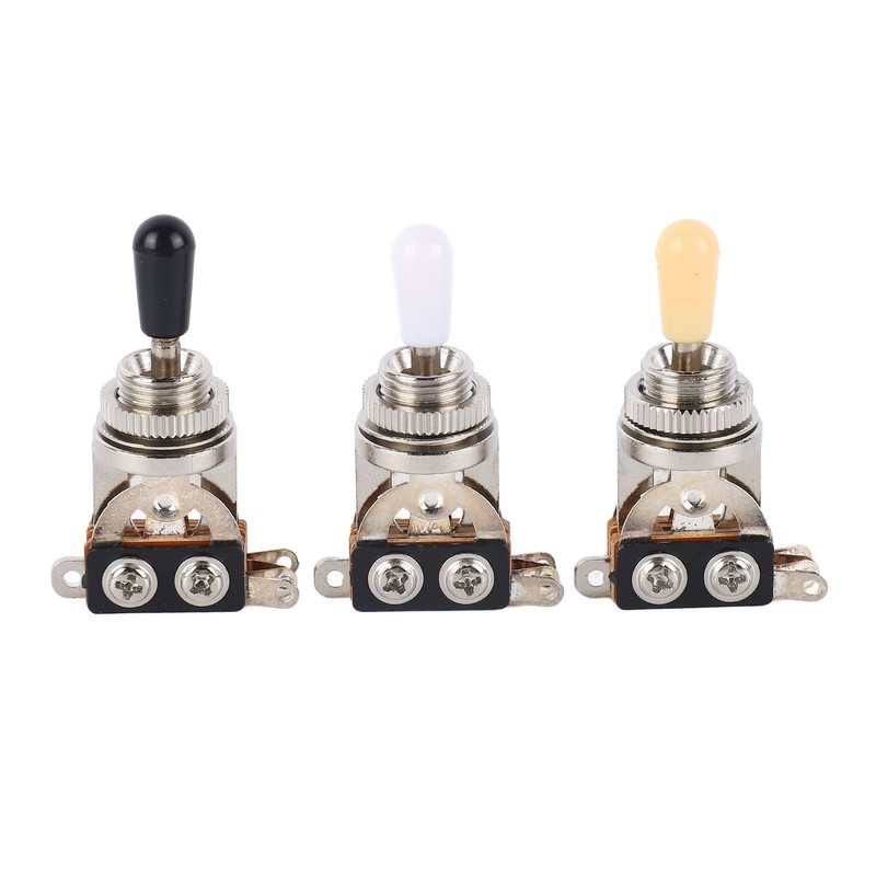 3pcs 3 Way Guitar Toggle Switches Short Straight Switch with