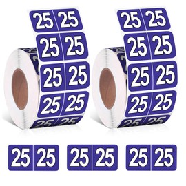 1000 Pieces 2025 Year Stickers File Folder Year Labels Rectangle Coded Colored Year Stickers Self Adhesive Year Labels Tab File Folders Office Supplies, 3/4" x 1-1/2" (Purple)