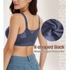HACI Women's Front Closure Full Coverage Back Support Posture Bra
