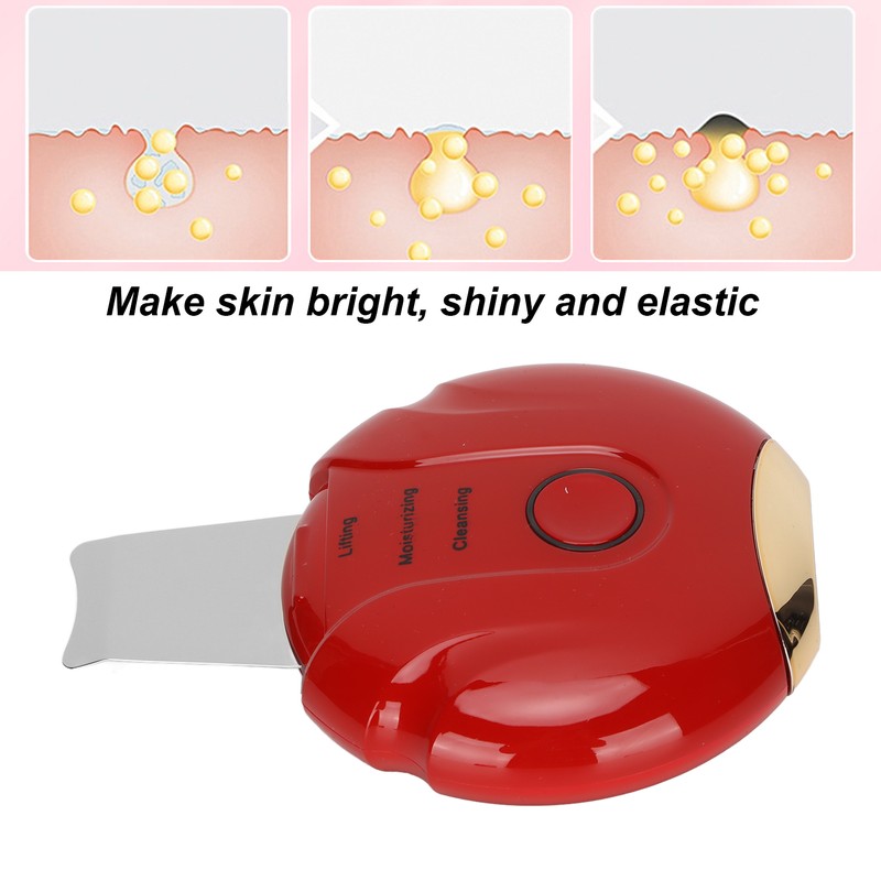 Ultrasonic Skin Scrubber Spatula Blackhead Removal Pore Cleaning Skin Lifting