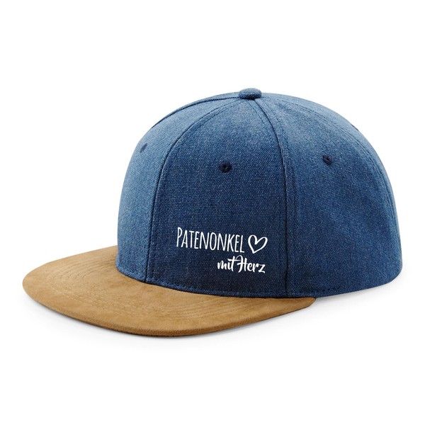 Huuraa Cap Hat Godfather with Heart Gift Idea, denim, Unit