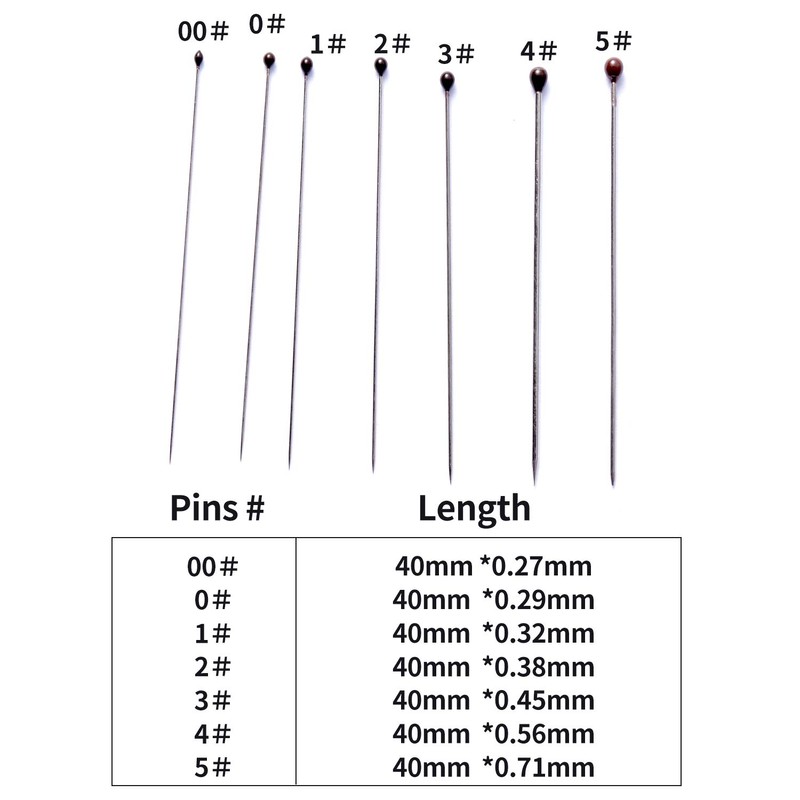 Fpxnb 350 Pcs Stainless Steel Insect Pins in 7 Sizes,