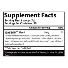 Aminoacidos Insane Labz Hellboy Amino 30 Serv Sabor Limonada