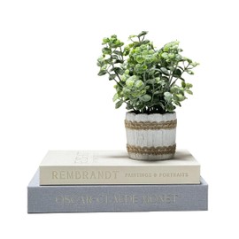 ifreeside Decorative Books for Home Aesthetic Fake Books for Modern Linen Covered Photo Storage Keepsake Box for Coffee Table Farmhouse Set of 2 (Gray-Beige)